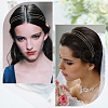 SUPERFINDINGS 6Pcs 6 Style Alloy Double Hair Band Findings AJEW-FH0002-83-5