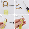 Gorgecraft 16pcs 4 Colors Alloy D-Ring Anchor Shackle Clasps FIND-GF0006-71-5