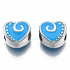 Alloy Enamel European Beads MPDL-T005-002B-RS-2