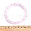 Dyed Natural Selenite Round Beaded Stretch Bracelets for Women G-U005-02I-5