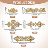  10Pcs 5 Style Ethnic Style Polyester Metallic Thread Embroidery Iron on Applique Patch PATC-NB0001-21-2