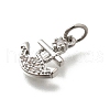 Brass Micro Pave Cubic Zirconia Charms KK-P295-41P-2