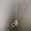 Alloy Peridot Rhinestone Constellation Pendant Necklaces for Women Men WG398AA-04-1