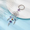 Woven Web/Net with Wing Alloy Pendant Keychain KEYC-JKC00587-01-3