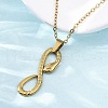 Infinity Snake 304 Stainless Steel Pendant Necklaces NJEW-M096-04G-5
