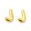 Brass Hollow Out Initial Letter Stud Earrings for Women EJEW-A044-01G-J-1