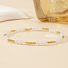 Fashionable Brass & Imitation Pearl Stretch Bracelets MT0601-1