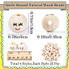 Gorgecraft 100Pcs 4 Styles Printed Wood European Beads WOOD-GF0002-07-2