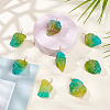 8Pcs Electroplated Raw Rough Natural Quartz Crystal Pendants PALLOY-AB00180-3