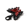 10Pcs Red and Black Double Screen Alloy Pendant Decorations HJEW-JM03457-5