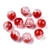 Transparent Crackle Acrylic Beads CACR-N004-01F-2