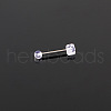 Dice 316L Surgical Stainless Steel with Acrylic Tongue Rings FS-WGEA7F0-06-1
