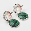 Synthetic Malachite Pendants G-G910-B01-1