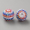 Resin Rhinestone Beads RB-WH0003-08K-2