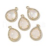 Natural Quartz Crystal Faceted Teardrop Pendants G-U028-02G-05-1