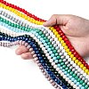 Opaque Solid Color Glass Beads Strands EGLA-X0007-01D-4mm-4