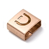 Ion Plating(IP) 304 Stainless Steel Square Slide Charms STAS-L132-01D-RG-2