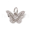 Brass Micro Pave Cubic Zirconia Charms ZIRC-F132-14P-1