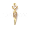 Brass Micro Pave Cubic Zirconia Pendants KK-I276-11G-02-1