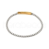 304 Stainless Steel Box Chain Bracelets for Women Men BJEW-Z087-21GP-4