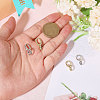 CHGCRAFT 4Pcs 2 Colors Brass Spring Gate Rings KK-CA0002-72-3