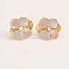 Sweet Zinc Alloy Flower Stud Earrings for Date Valentine's Day Gift WA0186-4
