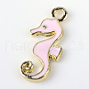 Sea Horse Alloy Enamel Pendants ENAM-Q033-38A-2