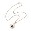 Glass Seed Beads & Polymer Clay & Evil Eye Lampwork Pendant Necklaces NJEW-MZ00101-6