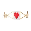 Valentine's Day 304 Stainless Steel Link Bracelets BJEW-MZ00147-5