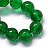 Baking Painted Transparent Glass Round Bead Strands DGLA-Q022-8mm-25-2