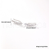 Rhodium Plated 925 Sterling Silver Rhinestone Dangle Earrings ER5888-2
