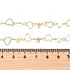 Brass Star Heart Link Chain Necklaces NJEW-M108-30G-3