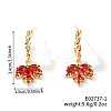Cute Luxe Maple Leaf Sparkly Brass Stud Earrings for All Occasions QV1797-1-1