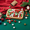 Craftdady 9 Styles Painted Christmas Natural Wood Beads WOOD-CD0001-35-6