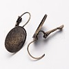 Brass Leverback Earring Findings KK-H170-AB-2