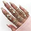 17Pcs Alloy with Rhinestone Finger Rings WG529E5-11-1