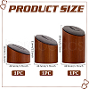 3Pcs 3 Sizes Wood Ring Display Pedestals WH-WG57494-01-2