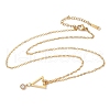 304 Stainless Steel Crystal Rhinestone Geometric Pendant Cable Chain Necklaces NJEW-Z073-01G-02-4