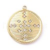 Ion Plating(IP) 304 Stainless Steel Pendants STAS-O150-06G-1