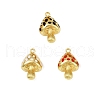 Brass Enamel Pendants KK-R224-15A-G-1