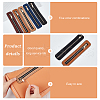 WADORN 5Pcs 5 Colors PU Leather Zipper Sewing Accessories FIND-WR0006-84-4