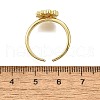 Brass Micro Pave Clear Cubic Zirconia Cuff Rings for Women RJEW-H247-27G-5