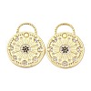 Brass Clear  Cubic Zirconia Pendants ZIRC-C024-27G-1