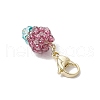 Flower Glass Seed Beads Beaded Pendant Decorations HJEW-MZ00196-5