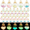   50Pcs 5 Colors Glow in the Dark Luminous Glass Globe Pendants GLAA-PH0002-76-1