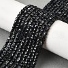 Natural Black Sapphire Beads Strands G-G259-B02-3x3mm-1