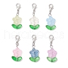 Glass Pendant Decorations HJEW-JM03379-2