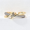 Brass Micro Pave Cubic Zirconia Open Cuff Rings RJEW-D313-09PG-1