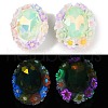 Handmade Luminous Polymer Clay Rhinestone Beads CLAY-H003-05D-1