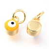 Brass Enamel Pendants KK-Y001-02B-G-11